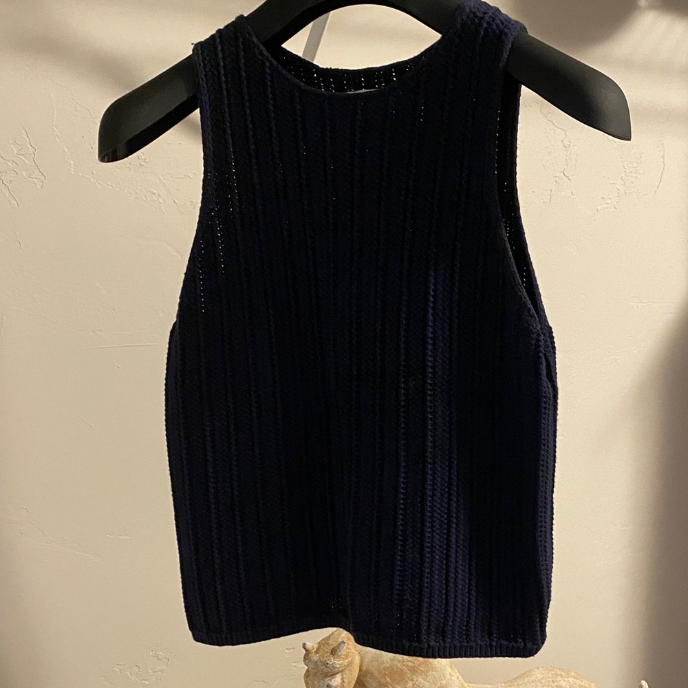 Vince Navy Sleeveless Sweater